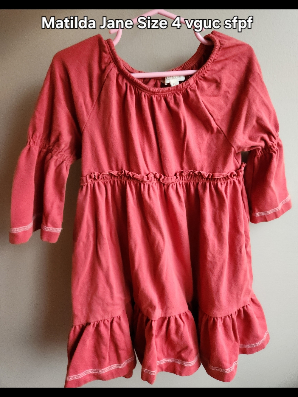 Matilda Jane Girls Rust Ruffle Hem Dress